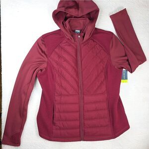 Tek Gear Women's Burgundy Hooded Jacket Size XXL